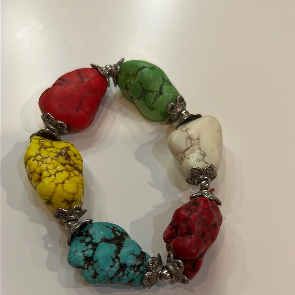 Multicolor Stone Beaded Bracelet